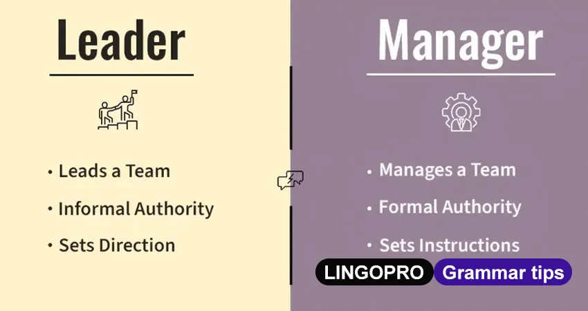 Differences between Leader and Manager